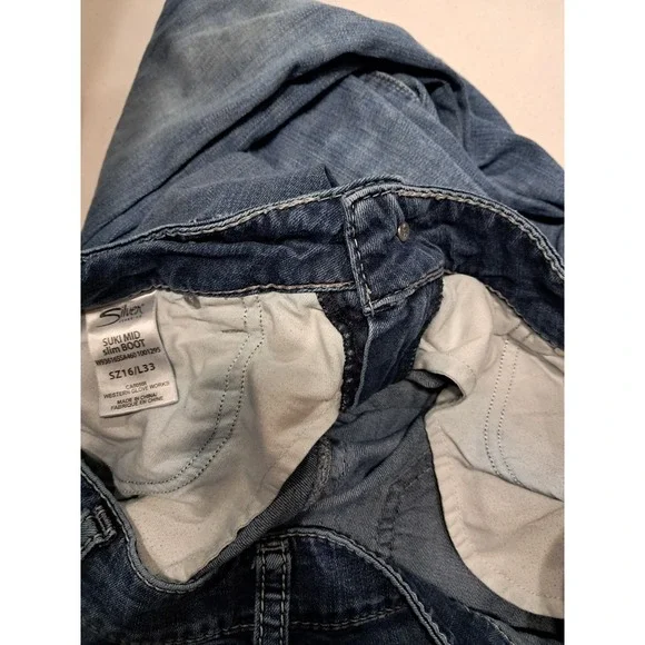 Womens Suki Silver Jeans-size 16/L33 - Picture 3 of 6